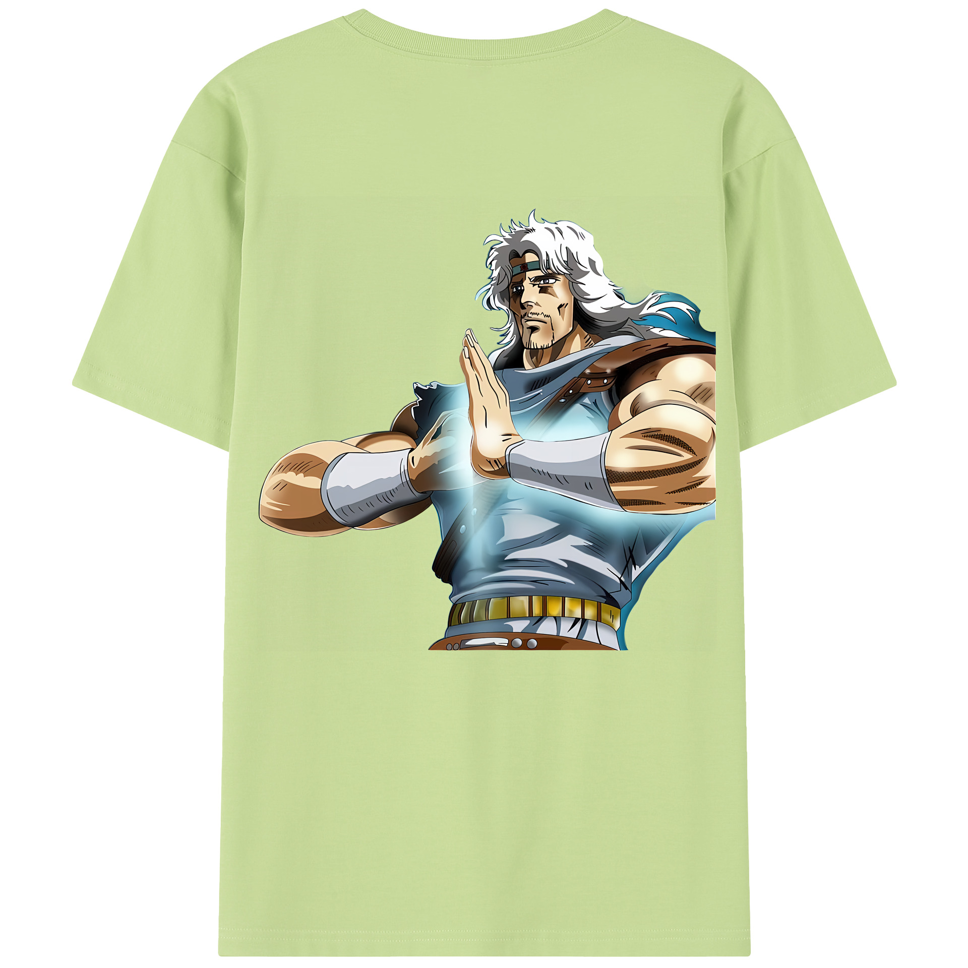 （画像用） 北斗の拳 Fist of the North Star 綿100％半袖Tシャツ（背面プリント）